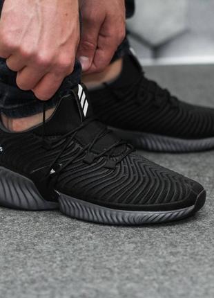 Женские кроссовки adidas alphabounce instinct (черно/серые)4 фото