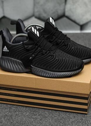 Женские кроссовки adidas alphabounce instinct (черно/серые)1 фото