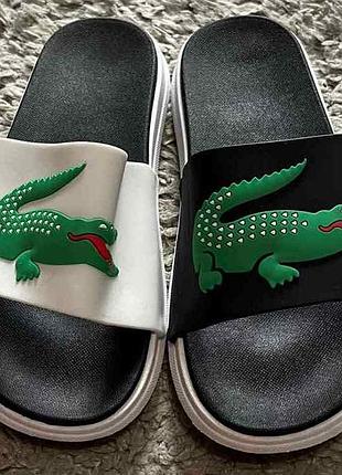 Стильные,классные шлепанцы-сланцы lacoste