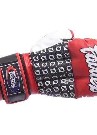 Перчатки гибридные для единоборств мма fairtex 0273 красный-серый5 фото