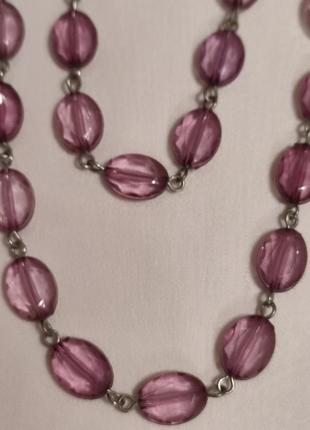 Нежное ожерелье лилово фиолетовое2 фото