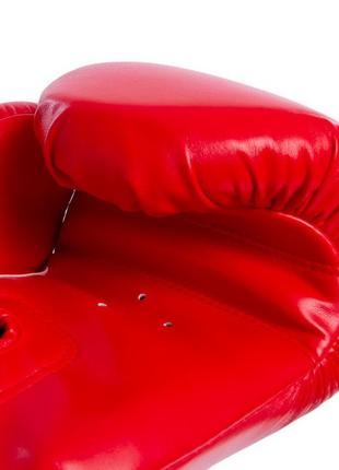 Профессиональные перчатки venum боксерские на шнуровке ( 8,10,12 унций) bo-8350 красный3 фото