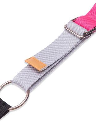 Лента для растяжки 14 петель хлопок stretch strap fi-1796 малиновый3 фото