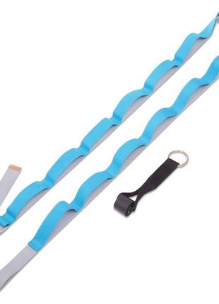 Стрічка для розтяжки 14 петель бавовна stretch strap fi-1796 малиновий8 фото