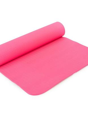 Килимок для фітнесу і йоги 6 мм sp-planeta fi-4937 рожевий