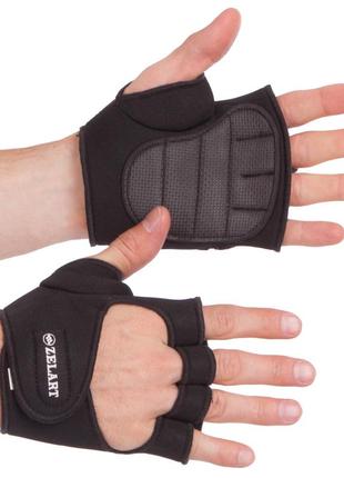 Атлетичні рукавички для важкої атлетики, фітнесу zelart zg-3615