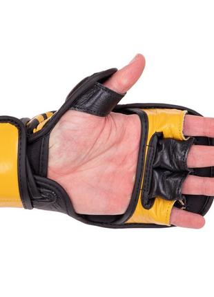 Кожаные перчатки для мма единоборств true thai ufс bo-0487 черный2 фото