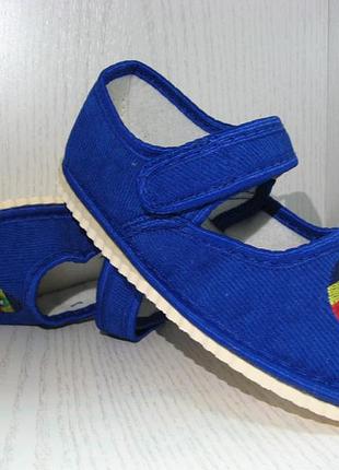 Тапочки детские синие для мальчика 25р. 26р. 27р. 28р. 29р.