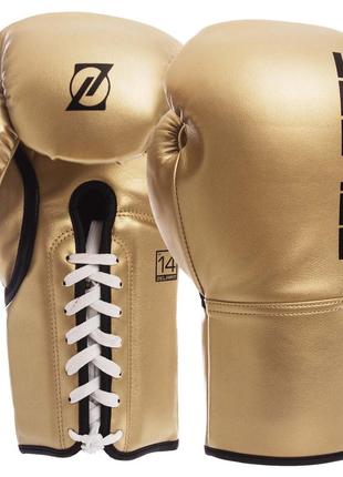 Професійні рукавиці боксерські, на шнурівці zelart (10,12,14 унцій) bo-1348 червоний10 фото
