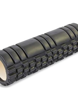 Ролик для занятий фитнесом и йогой sp-sport grid combi roller fi-6675 черный