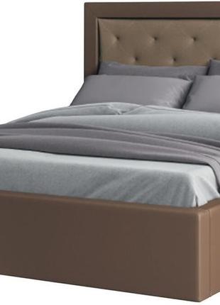 Ліжко двоспальне з м'яким узголів'ям «кароліна 4» світ меблів
