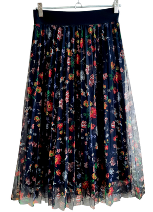 H&m воздушная  юбка плиссе в цветочный принт7 фото