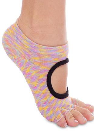 Шкарпетки для йоги з відкритими пальцями sp-planeta fi-0438-1 рожевий4 фото