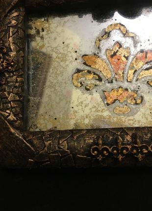 Зеркальное панно-рамка винтаж (эгломизе)