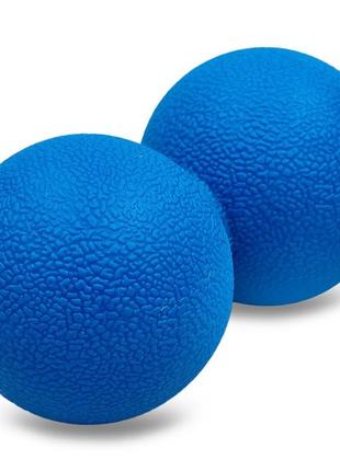 Массажер для спины самомассаж duoball massage balll zelart fi-8234 синий