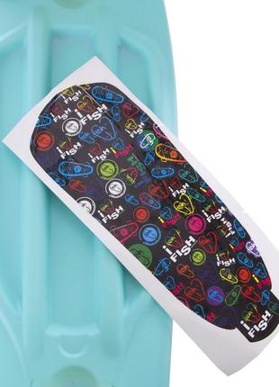 Скейт пенни борд для детей и подростков penny 56 см fish color sk-410-75 фото