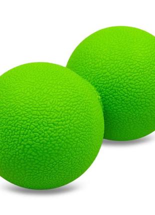 Масажер для спини самомасаж duoball massage balll zelart fi-8234 зелений