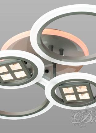 Стельова світлодіодна люстра білого кольору з діммером ad8200/2+2wh led 3color dimmer