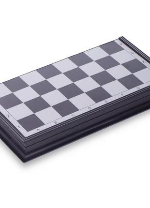 Набор шахматы, шашки, нарды 3 в 1 дорожные магнитные 9718 (доска 30x30 см)3 фото