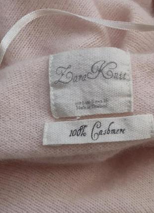 Кашеміровий светр zara рожевого кольору3 фото