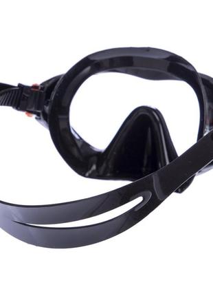 Набор для плавания маска с трубкой zelart m153-sn124-sil черный3 фото
