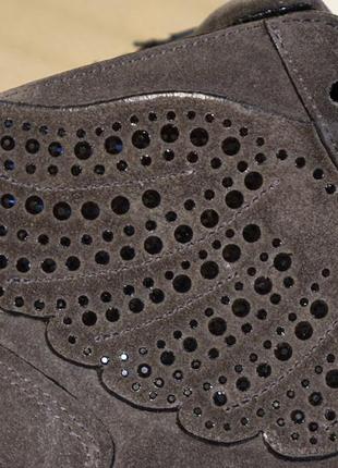 Отличные серые замшевые сникерсы kennel & schmenger германия 5 1/2 р.