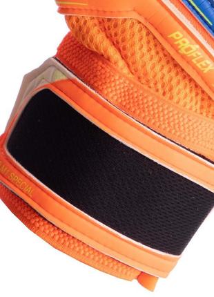Перчатки вратарские с защитой пальцев reusch 9-10 fb-915a  оранжевый4 фото