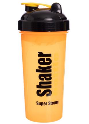 Шейкер для спортивного харчування c сіточкою top shaker bottle (600 мл) sp-sport fi-4444 помаранчевий-чорний3 фото