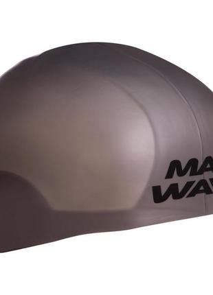 Силіконова шапочка для плавання madwave r-cap fina m053115 сірий