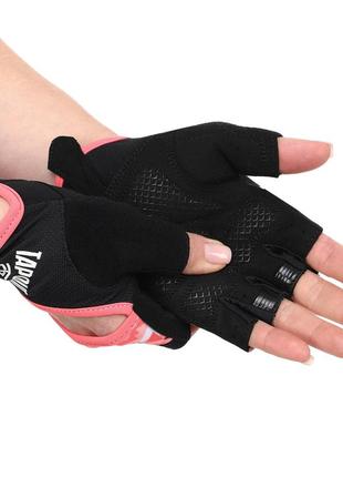 Перчатки для фитнеса, зала, занятиях на тренажерах tapout sb168516 черный-розовый7 фото