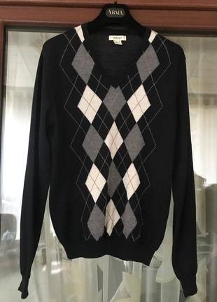 Пуловер мужской шерстяной стильный модный дорогой бренд gant размер s/m