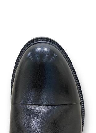 Женские кожаные деми ботинки на низком каблуке черные повседневные hj2426r-62-596 anemone 24918 фото