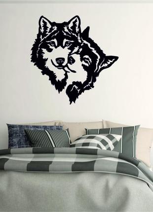 Декоративне настінне панно  "вовки" , декор на стіну5 фото