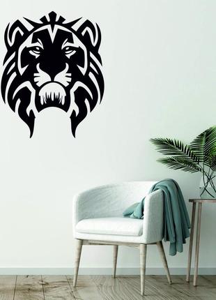Декоративне настінне панно «лев» декор на стіну3 фото