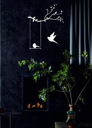 Декоративное настенное панно «птички», декор на стену6 фото