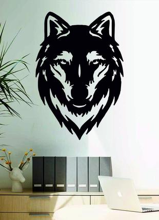 Декоративне настінне панно «вовк», декор на стіну1 фото