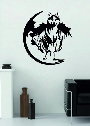 Декоративне настінне панно «вовк», декор на стіну2 фото