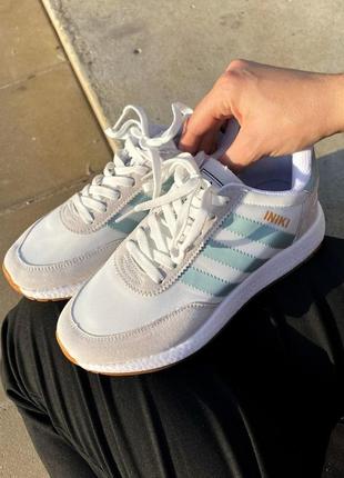 Кроссовки женские adidas iniki beige mint адидас иники1 фото