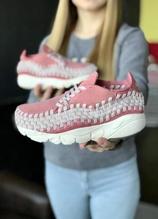 Женские кроссовки nike footscape woven pink white найк