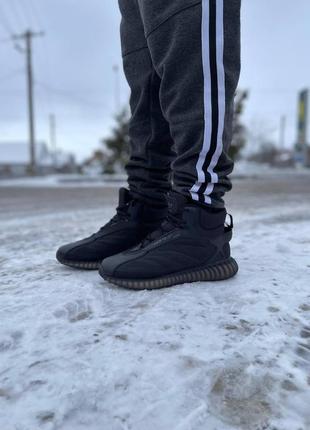 Мужские зимние кроссовки adidas yeezy boost 350 v2 winter black