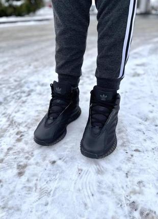 Мужские зимние кроссовки adidas yeezy boost 350 v2 winter black8 фото