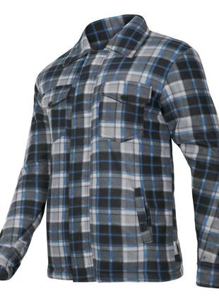 Рубашка флисовая утепленная - темносерый-черный, l (52)1 фото