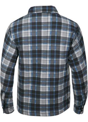 Рубашка флисовая утепленная - темносерый-черный, l (52)3 фото