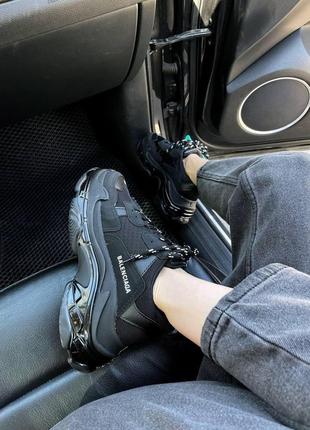 Женские кроссовки balenciaga triple s clear sole black баленсиага3 фото