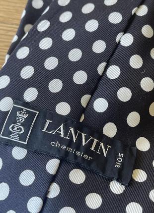 Шовковий галстук lanvin  вінтаж3 фото