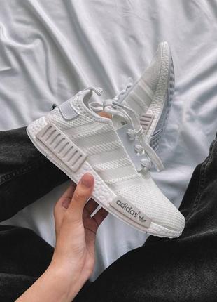 Женские кроссовки  adidas nmd runner full white3 фото