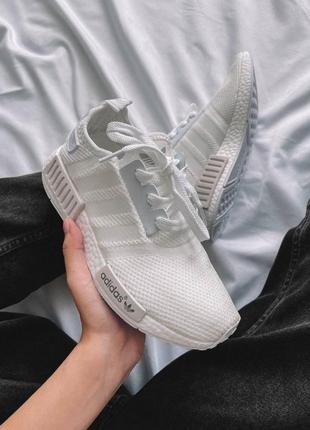 Женские кроссовки  adidas nmd runner full white5 фото