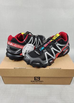 Мужские кроссовки salomon speedcross grid black&red 41-452 фото