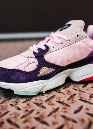 Женские кроссовки  adidas falcon purple pink2 фото