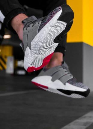 Женские кроссовки  adidas prophere grey solar red3 фото